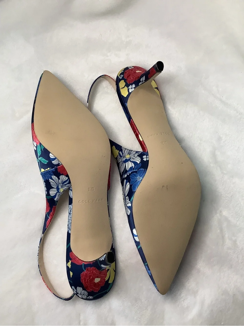 Cole Haan Sz 11B Vesta Floral Slingback Heels, Pumps ~ New Without Box